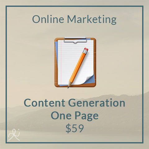 Content Genertaion - One Page